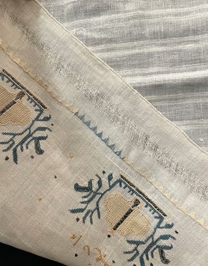 Meeting of six embroidered towels, Turkey,...