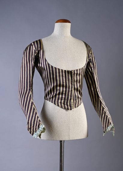 Caraco or dress bodice, late eighteenth century,...