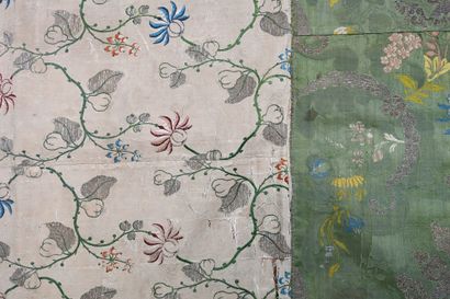 Carpet of table made up of the silk fabrics...