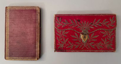 Portfolio, early 19th century, red morocco...
