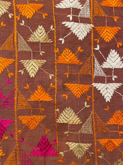 Phulkari shawl, India, 20th century, shawl...