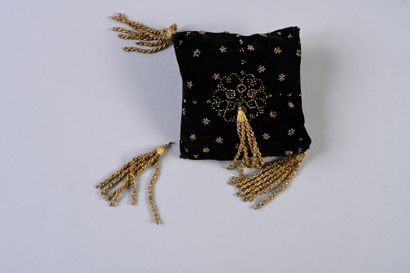 Reticule, late 19th century, square black...