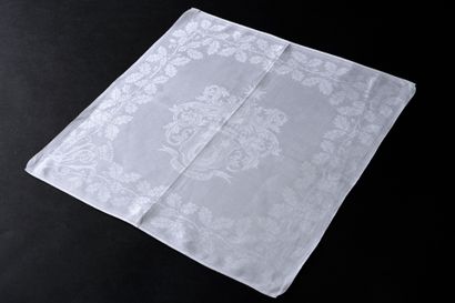 Tea service with arms, tablecloth and eight...