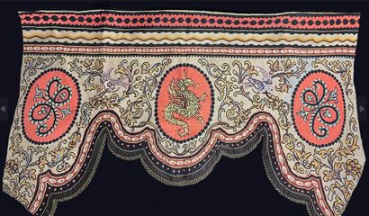Part of the tapestry trimmings of a hunting...