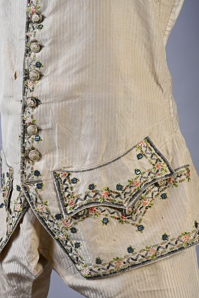French suit complete, circa 1770, suit, vest...