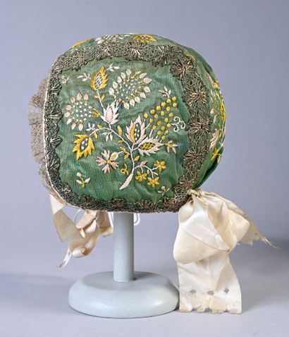 Embroidered cap, late eighteenth-early nineteenth...
