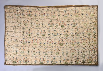 Embroidered hanging, 18th century, Italy...