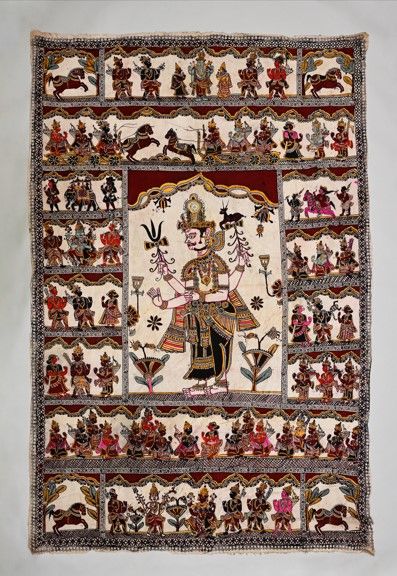 Hanging panel, in kalamkari, South India,...