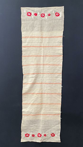 Meeting of six embroidered towels, Turkey,...