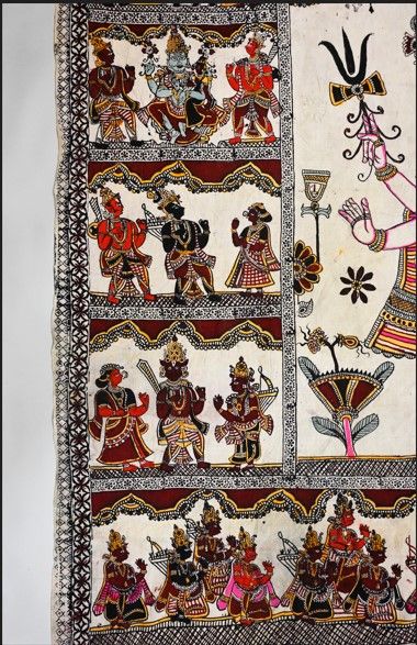 Hanging panel, in kalamkari, South India,...