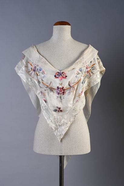 Canezou embroidered, mid-nineteenth century,...