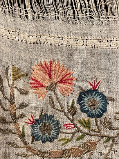 Meeting of six embroidered towels, Turkey,...