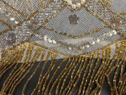 Embroidered scalloped altar front flounce,...