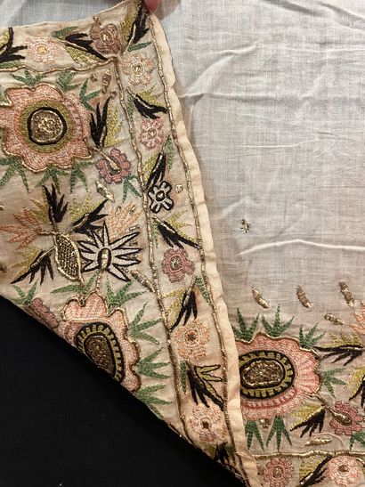 Meeting of six embroidered towels, Turkey,...