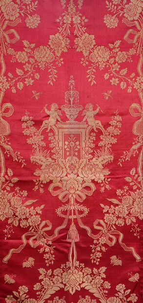 Lampas in arabesque, Louis XVI period, lampas...