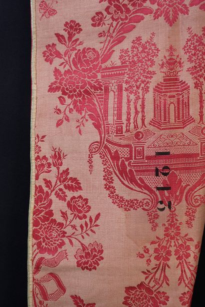 Lampas in arabesque, Louis XVI period, lampas...