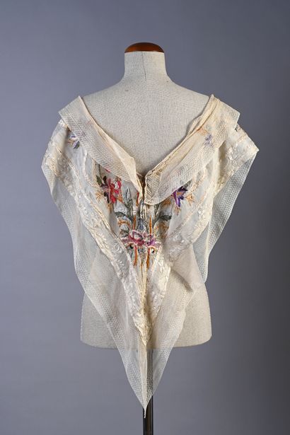 Canezou embroidered, mid-nineteenth century,...
