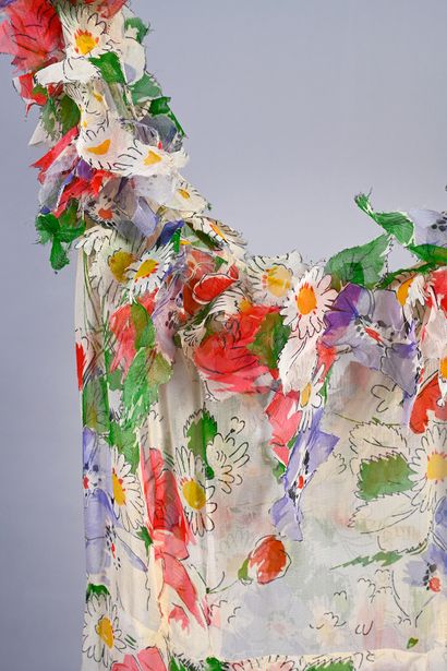 Cocktail dress, circa 1930, sleeveless chiffon...