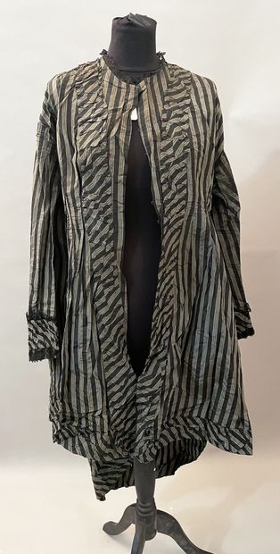 Meeting of elements of dresses in silks,...
