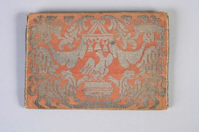 Pouch with bellows, Louis XIV period, coral...