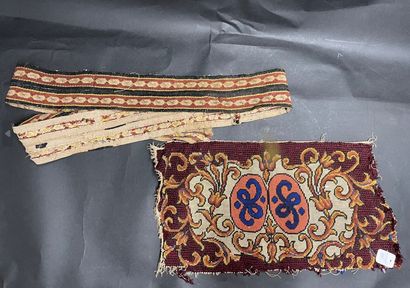 Part of the tapestry trimmings of a hunting...