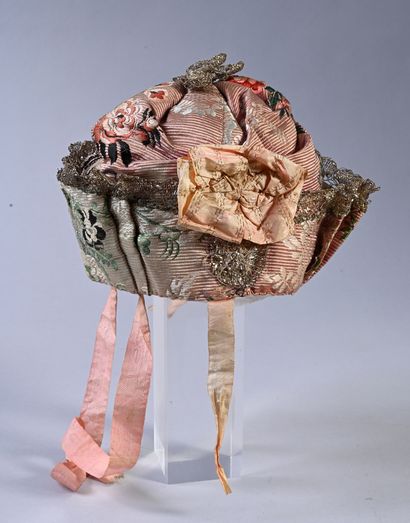 Child's cap, circa 1760, cap with raised...