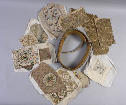 Embroidered belt, Morocco, 19th century,...