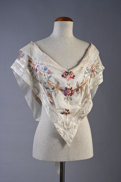 Canezou embroidered, mid-nineteenth century,...
