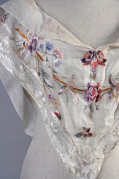 Canezou embroidered, mid-nineteenth century,...