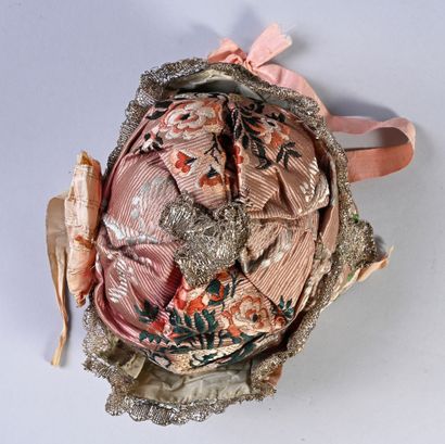 Child's cap, circa 1760, cap with raised...