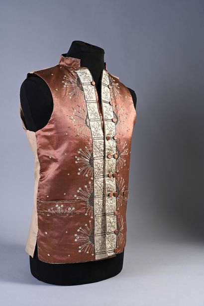 Embroidered vest, late eighteenth century,...