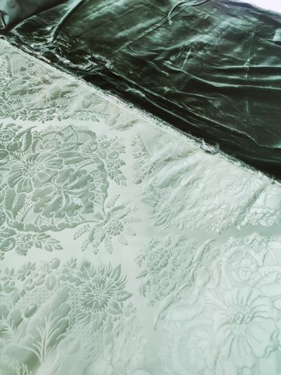 Damask and silk velvet, damask with lace...