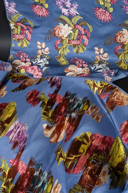 A Louis XV style lampas, Manufacture Bouix,...