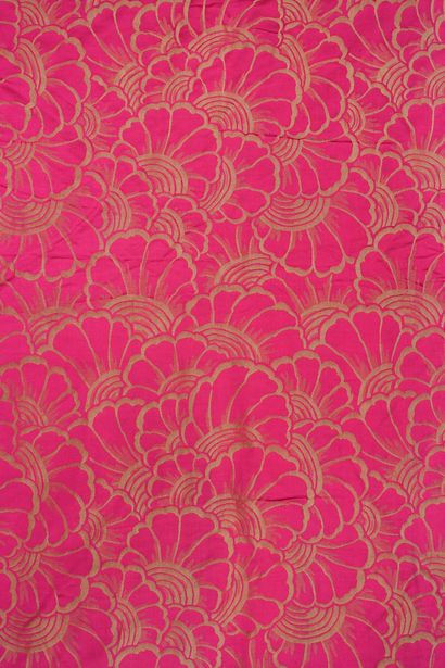 Two pairs of curtains, circa 1925, lampas...