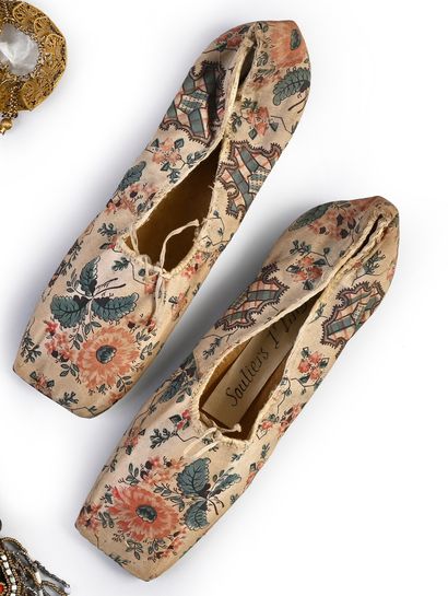Pair of young girl's shoes, early nineteenth...