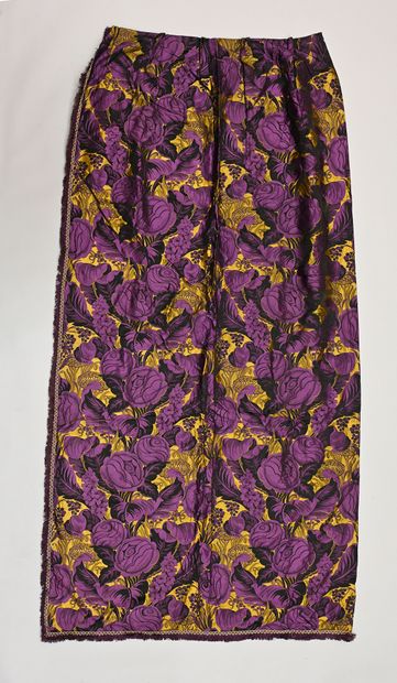 Two pairs of curtains, circa 1925, lampas...