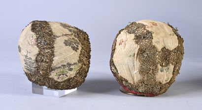 Two infant bonnets, first half of the eighteenth...
