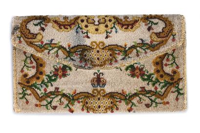 Pouch with bellows in pearl sandstone, Louis
XV...