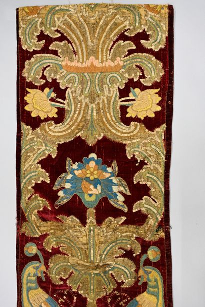 Embroidered panel, second half of the 17th...