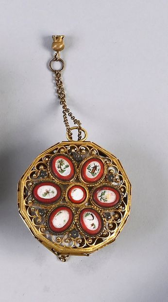 Aumonière, Charles X period, miniature purse...