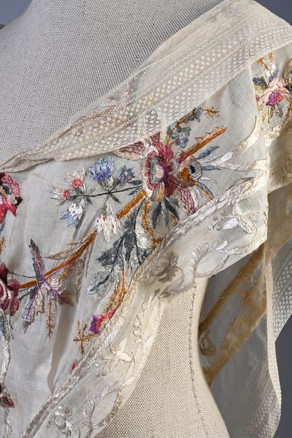Canezou embroidered, mid-nineteenth century,...
