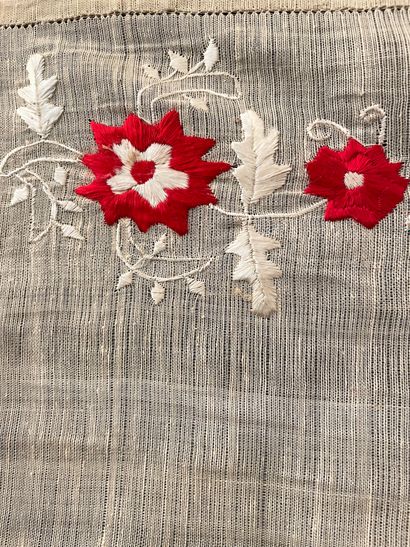 Meeting of six embroidered towels, Turkey,...