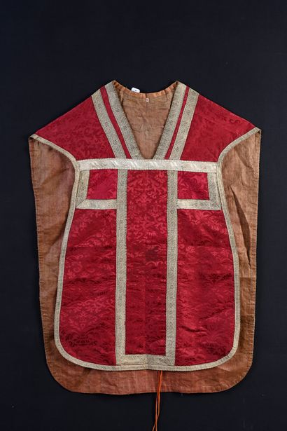Chasuble in a crimson damask, Italy, late...