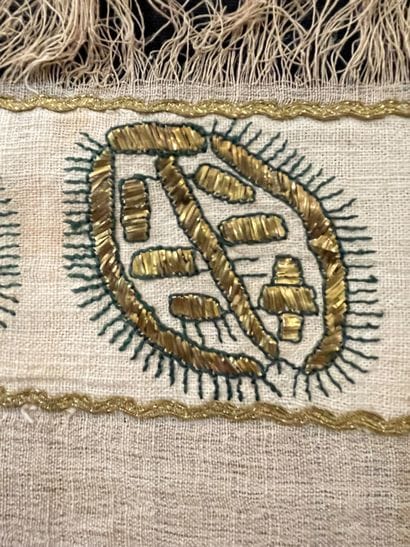 Meeting of six embroidered towels, Turkey,...