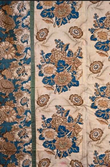 Two pairs of curtains in Indian, circa 1830,...