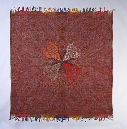Square cashmere shawl said of the four seasons,...