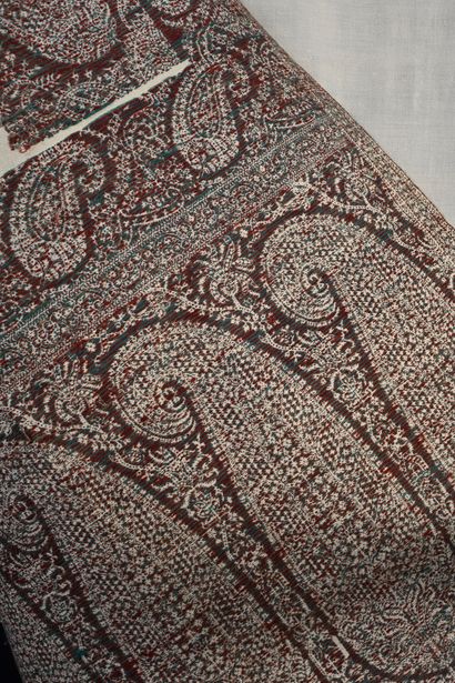 Long cashmere shawl, Restoration period,...