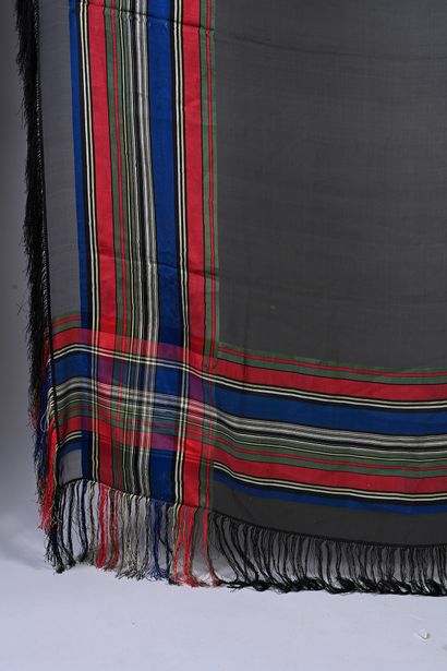 Grenadine shawl, Second Empire period, shaped...