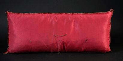 Two cushions in dalmatic orphreys, second...