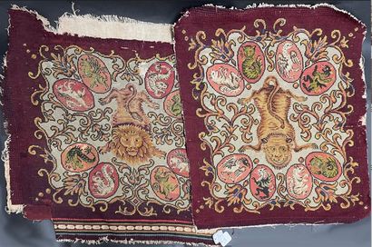 Part of the tapestry trimmings of a hunting...